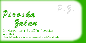 piroska zalan business card